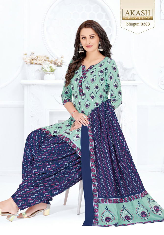 Akash Shagun 33 Cotton Printed Regular Wear Dress Material Collection